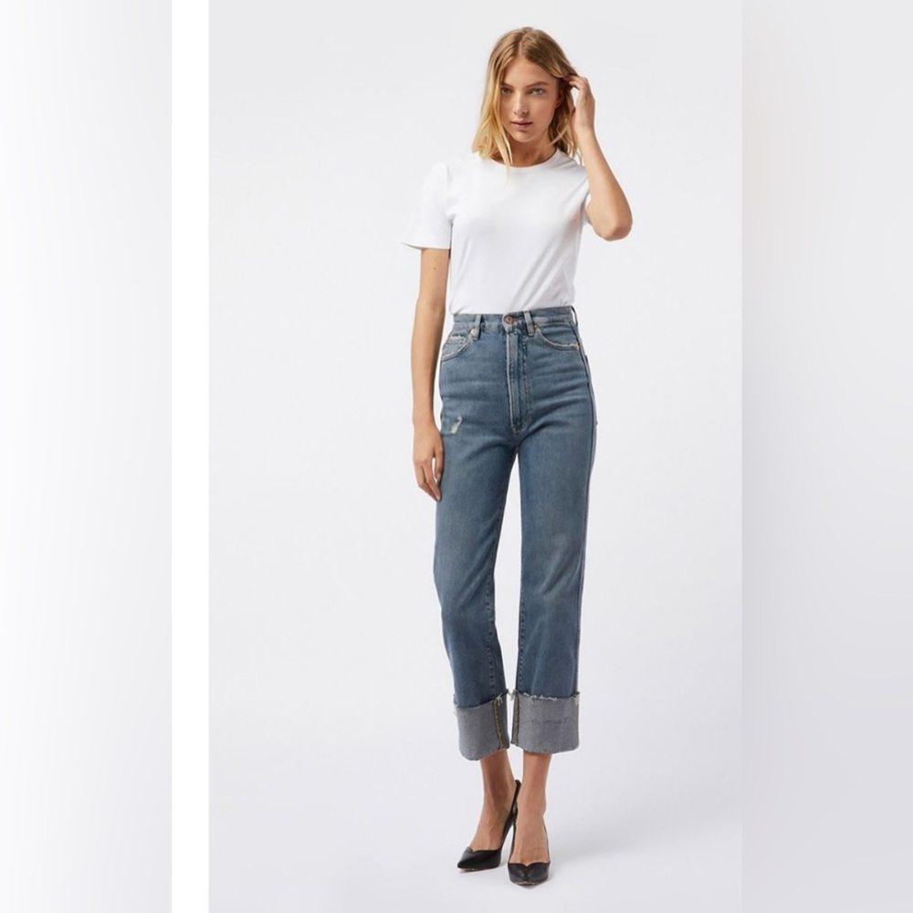 3x1 Claudia Extreme Hi Kick Tear Jeans